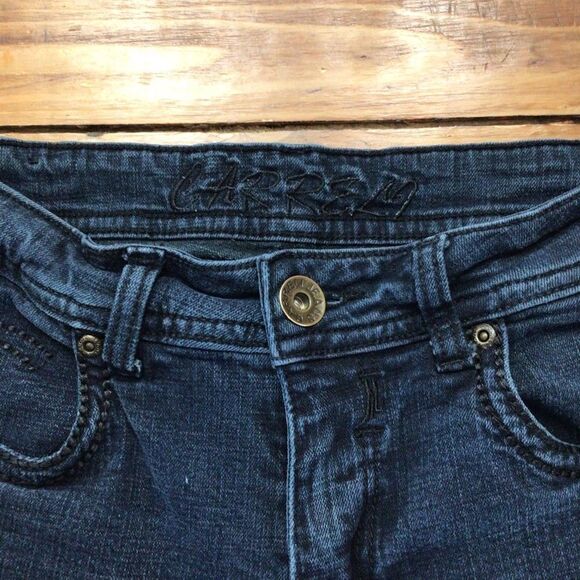 𝅺CARRELI miss Carreli low rise boot cut stretch jeans size 28 - Picture 5 of 11
